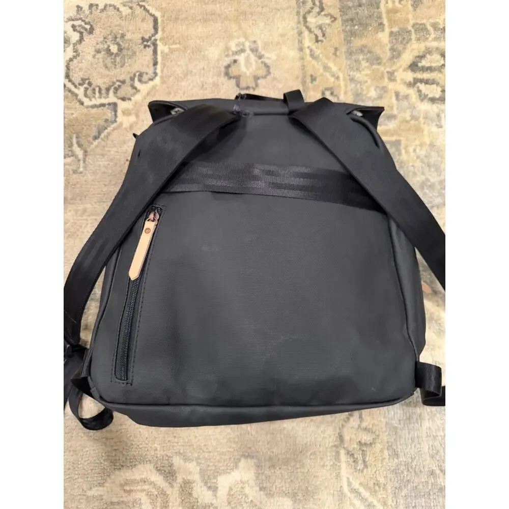 Petunia Pickle Bottom Meta Backpack in Black Matte Canvas Diaper Bag NWT READ